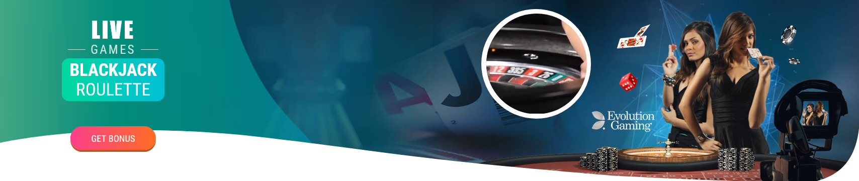 Live games — blackjack and roulette by Evolution Gaming